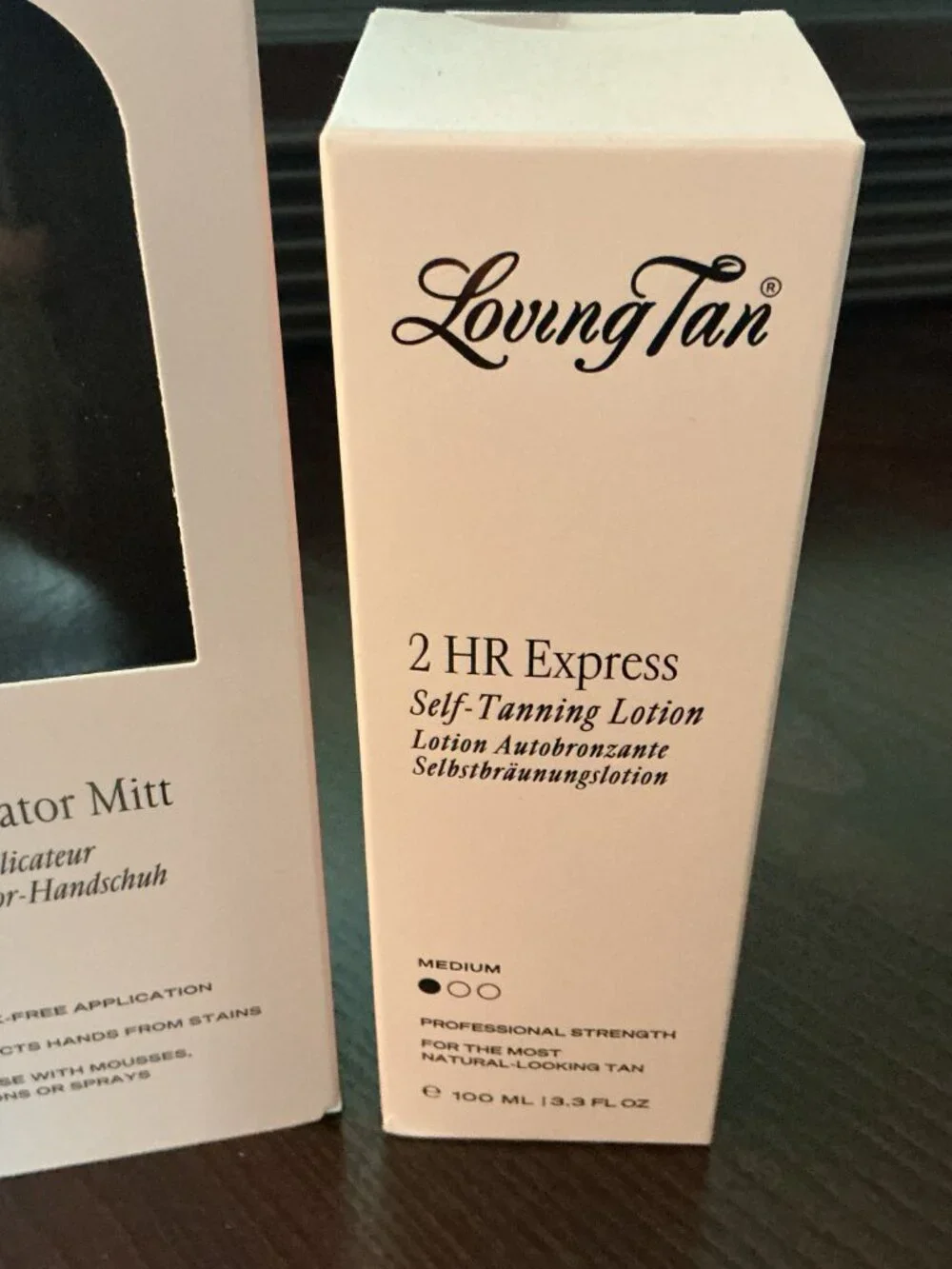 NEW-Loving Tan 2HR Express Face Serum & Body Lotion (Medium) & Applicator Mitt